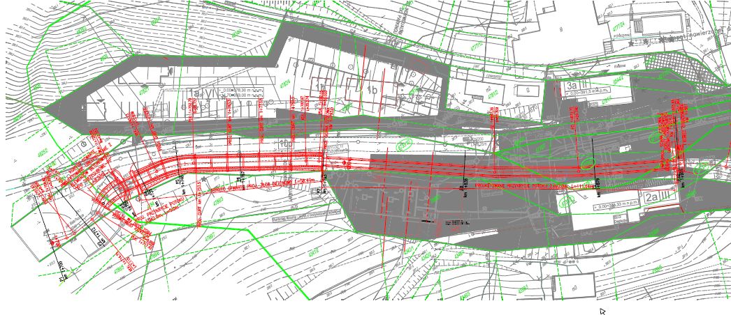 Przebudowa koryta potoku Mała Puszcza - plan sytuacyjny